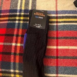 Allen Edmonds Black and Blue Merino Wool Socks